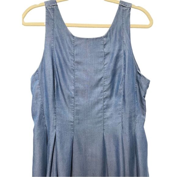 OLIVER BONAS Chambray Lyocell Tank Dress 10 - Picture 3 of 10